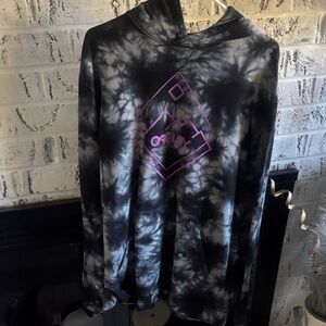Oakley Black and White Tie-Dye Hoodie